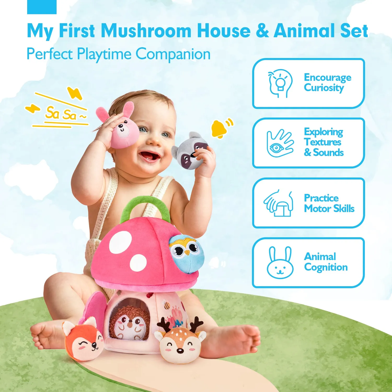 hahaland My First Mushroom House Plüschset 7-tlg