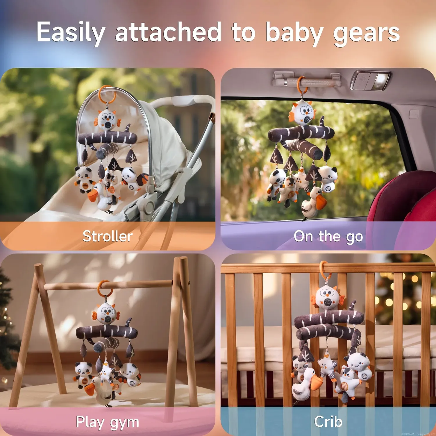 TUMAMA Black White Mobile Hängespielzeug Schwarz-Weiß