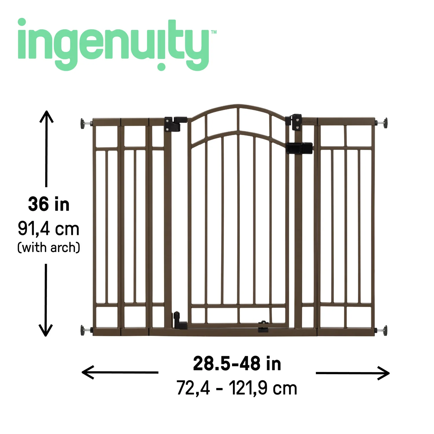 Ingenuity Doorway Treppenschutzgitter Bronze 28,5-48