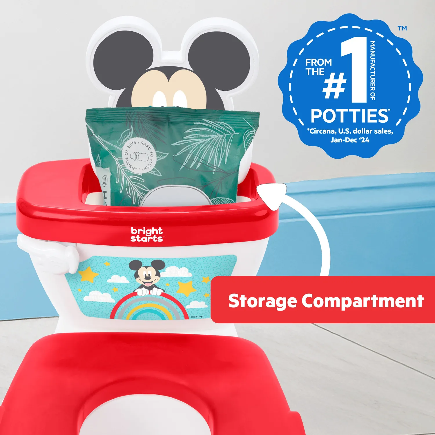 Bright Starts Mickey Mouse My Size Potty Töpfchen 2-in-1