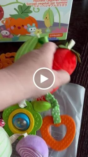 TUMAMA Gemüse Rasseln Hängespielzeug 4er Set Plüsch