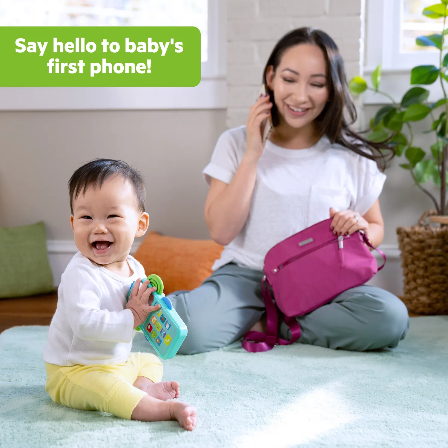Bright Starts Elephone Spielhandy Musik Licht Spiegel ab 6 Monate
