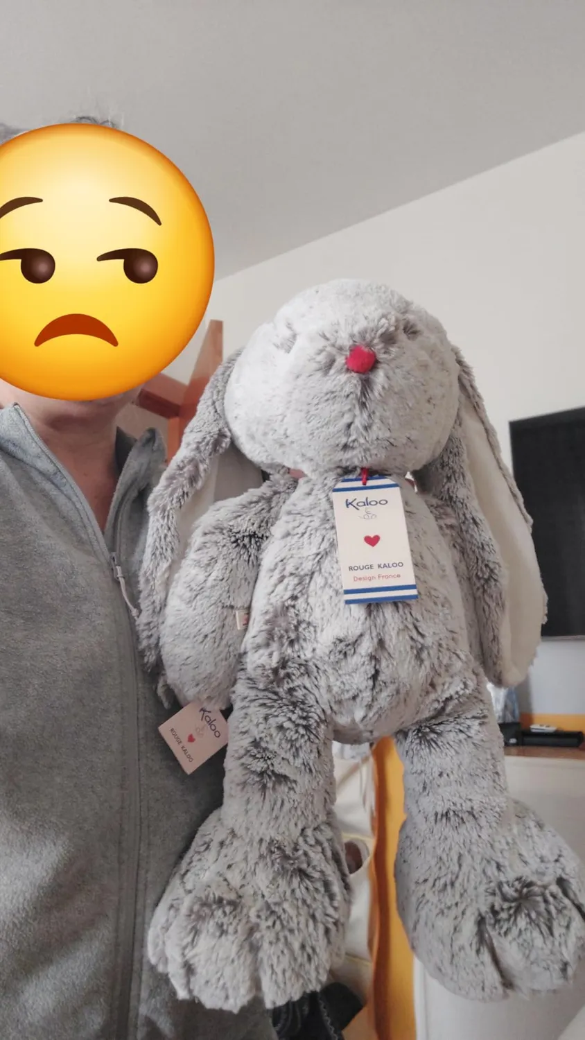 Kaloo Rouge Léo Hase Kuscheltier grau 55 cm seidenweich