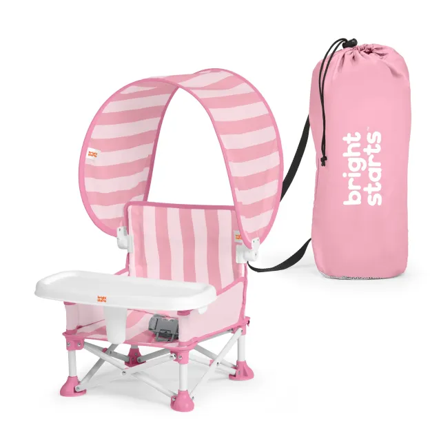 Bright Starts Pop N Sit Cabana Boostersitz Pink mit Sonnendach
