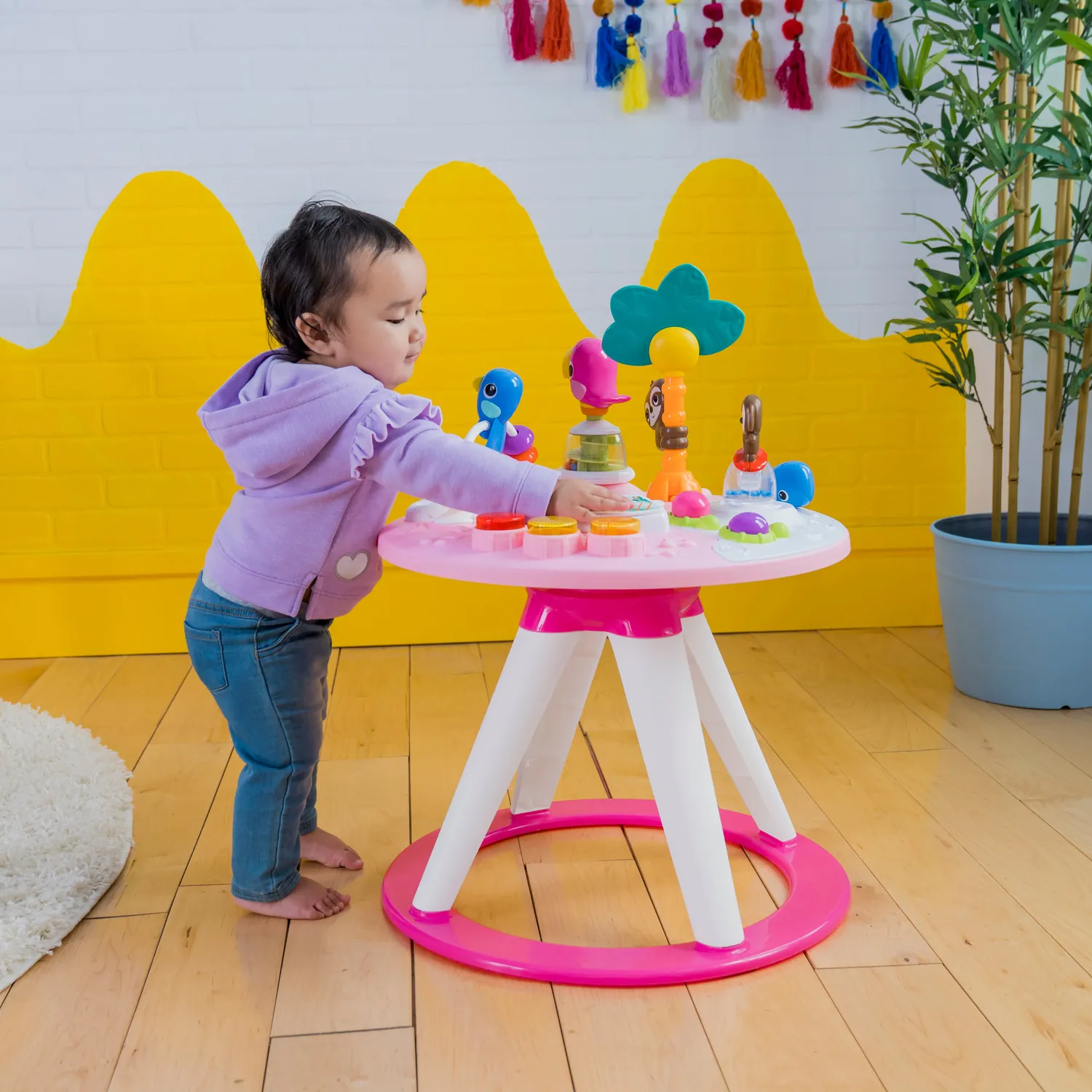 Bright Starts Around We Go 2-in-1 Aktivcenter Tropic Coral