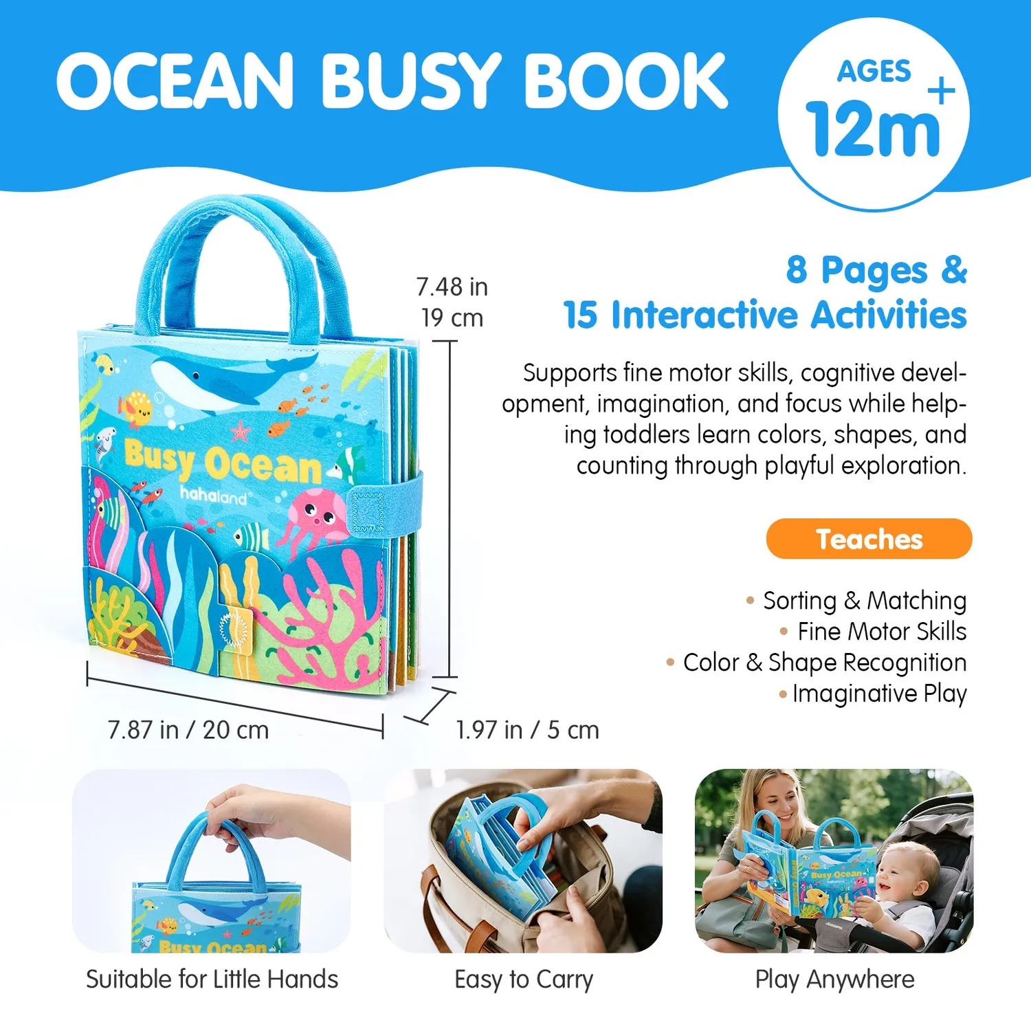 hahaland Ocean Busy Book Quiet Book Filz Ozean