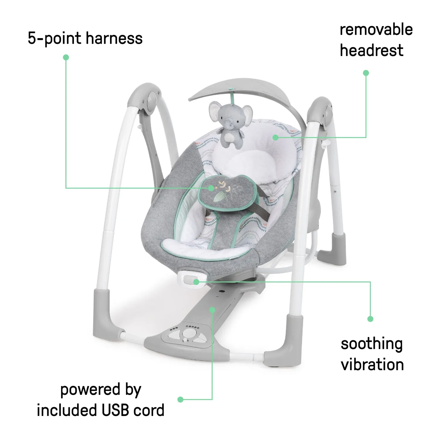 Ingenuity ConvertMe Swing-2-Seat Babyschaukel Swell faltbar