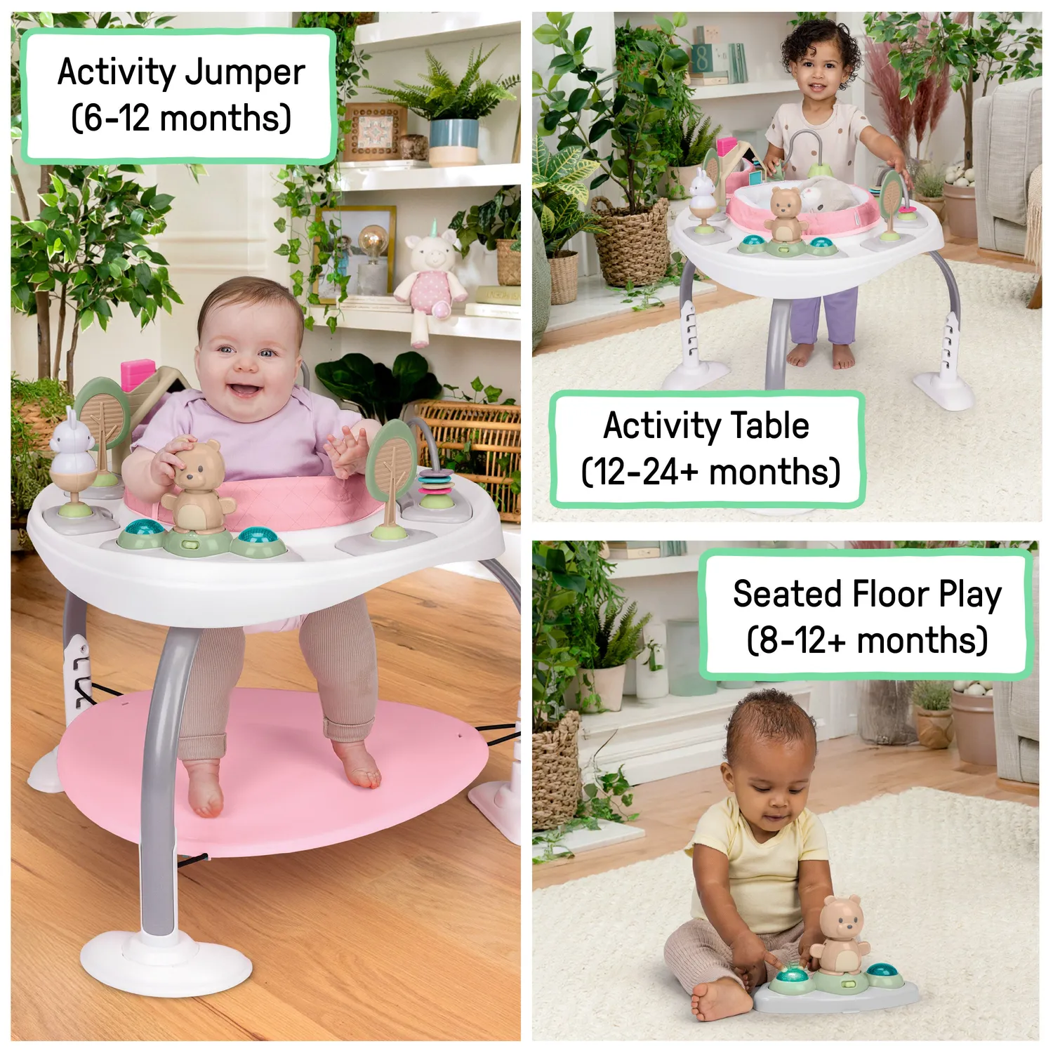 Ingenuity Spring & Sprout First Forest Jumper 2-in-1 Hüpfer Tisch