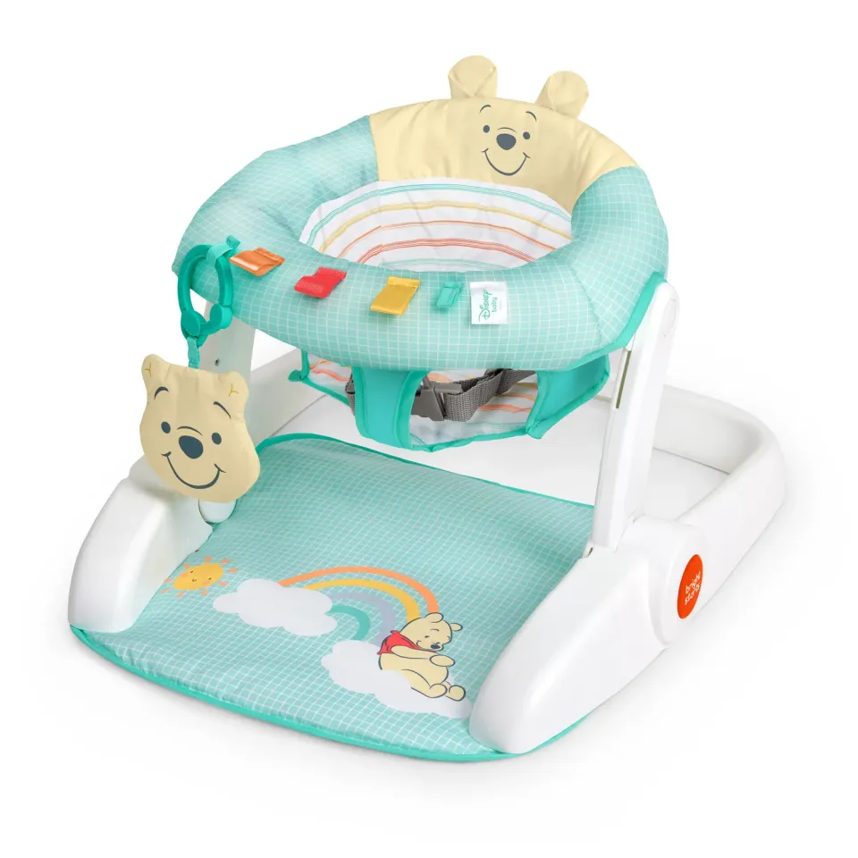 Bright Starts Winnie the Pooh Learn-to-Sit Bodensitz Teal 2-Positionen