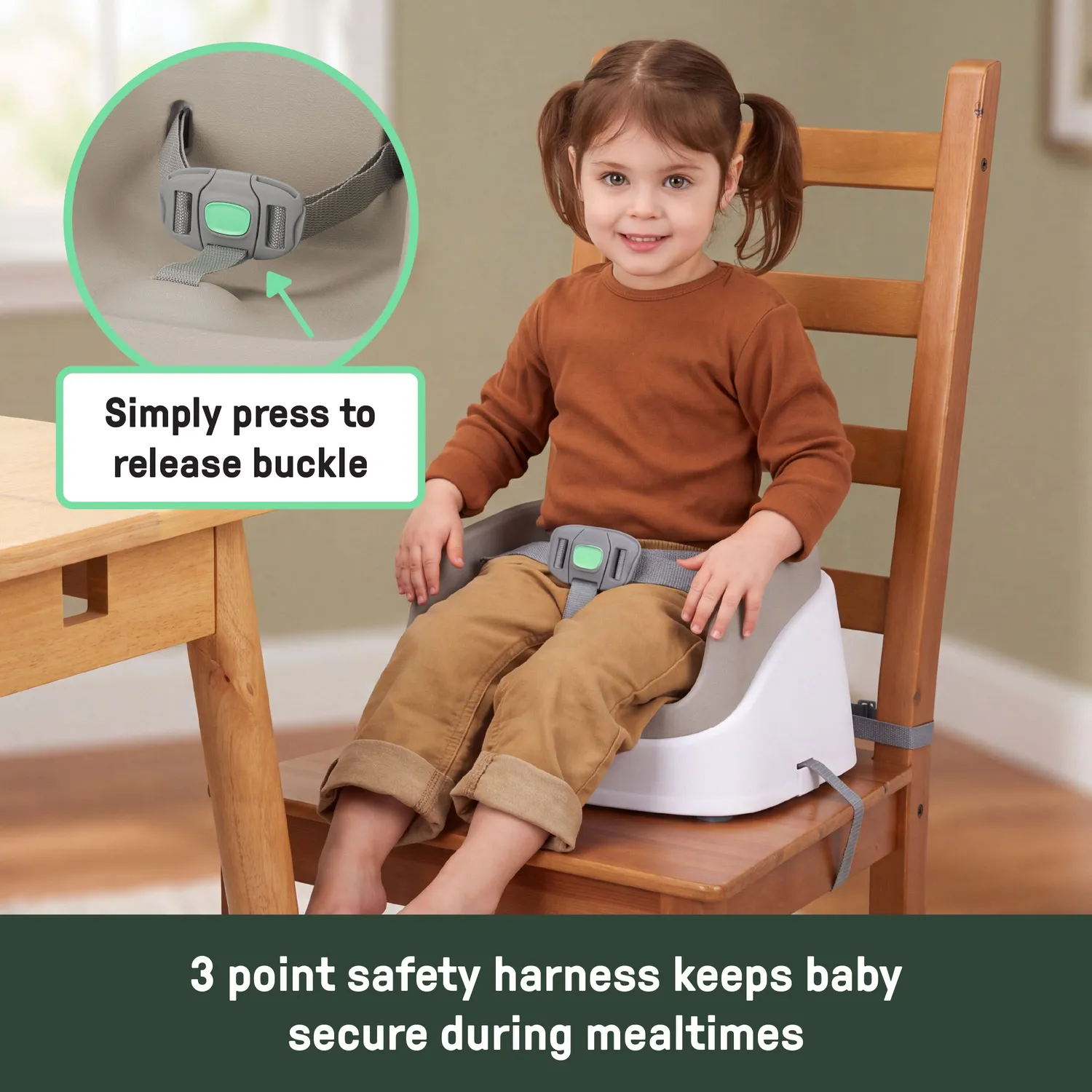 Ingenuity SmartClean Toddler Booster Sitzerhöhung Oat abwaschbar