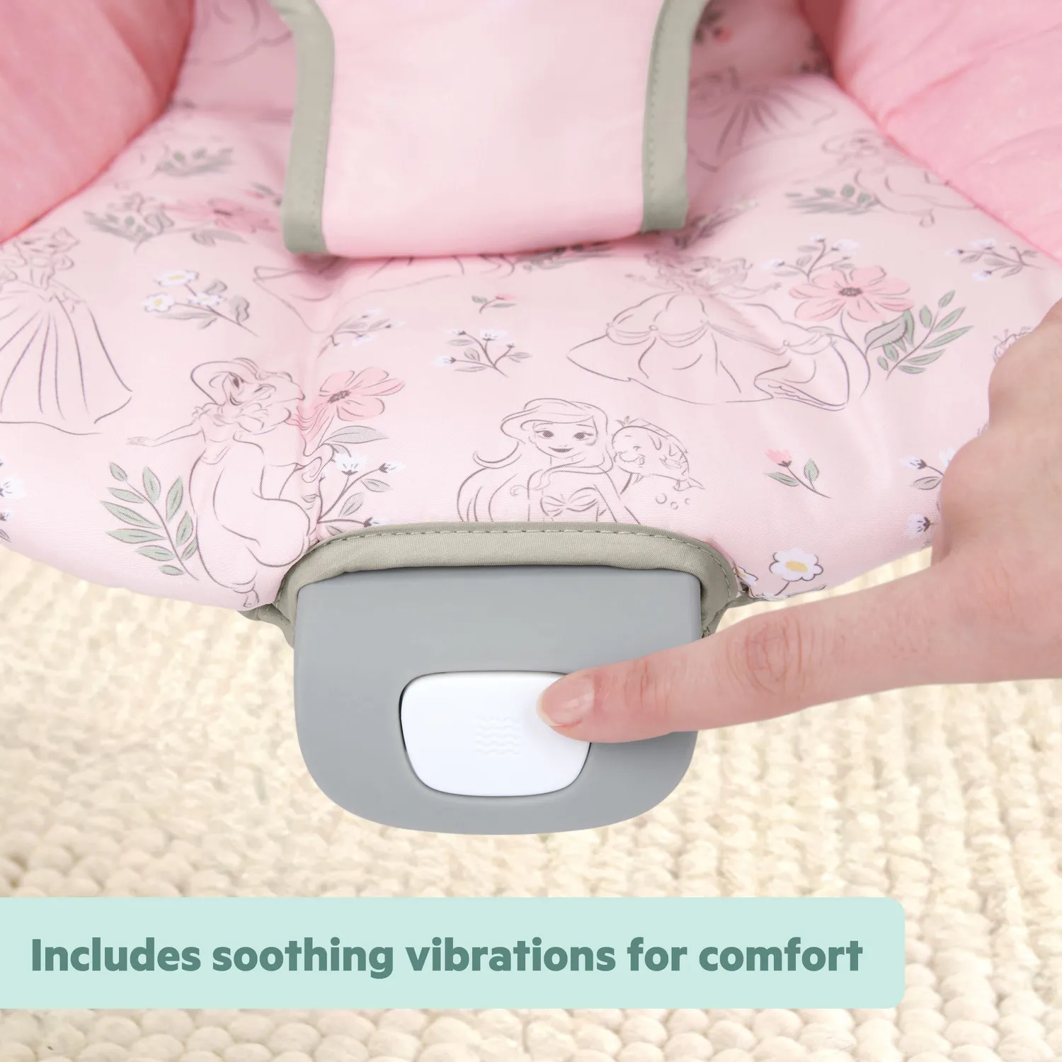 Bright Starts Disney Princess Royal Blooms Babywippe Vibration