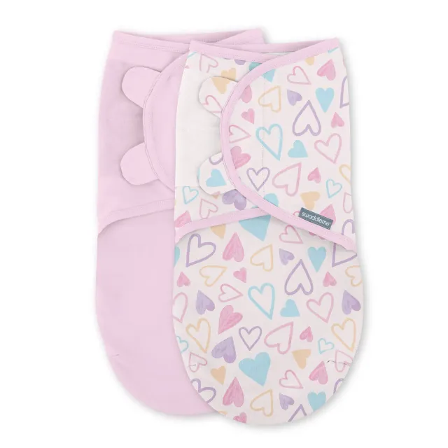 SwaddleMe Original Pucktuch SM 0-3 Monate 2er I Heart You Baumwolle
