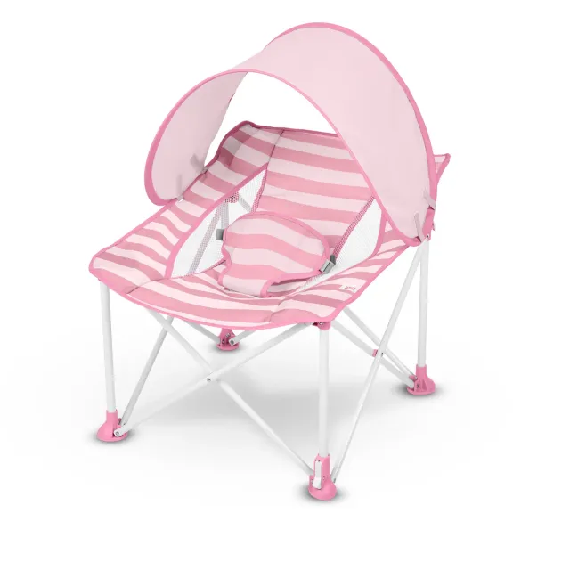Bright Starts Pop N Chill Reisesitz Pink Stripe waschbar