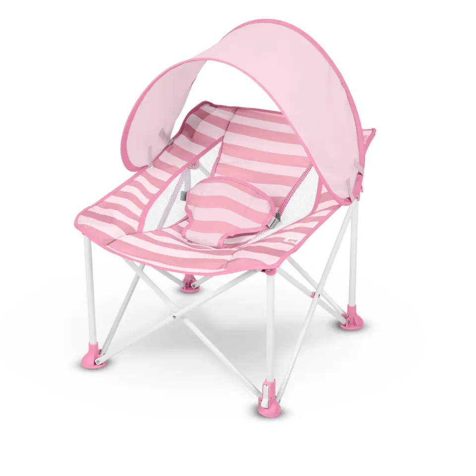 Bright Starts Pop N Chill Reisesitz Pink Stripe waschbar