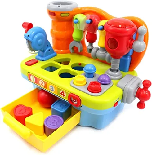HOLA Werkbank Kinder Werkzeug mit Licht Musik
