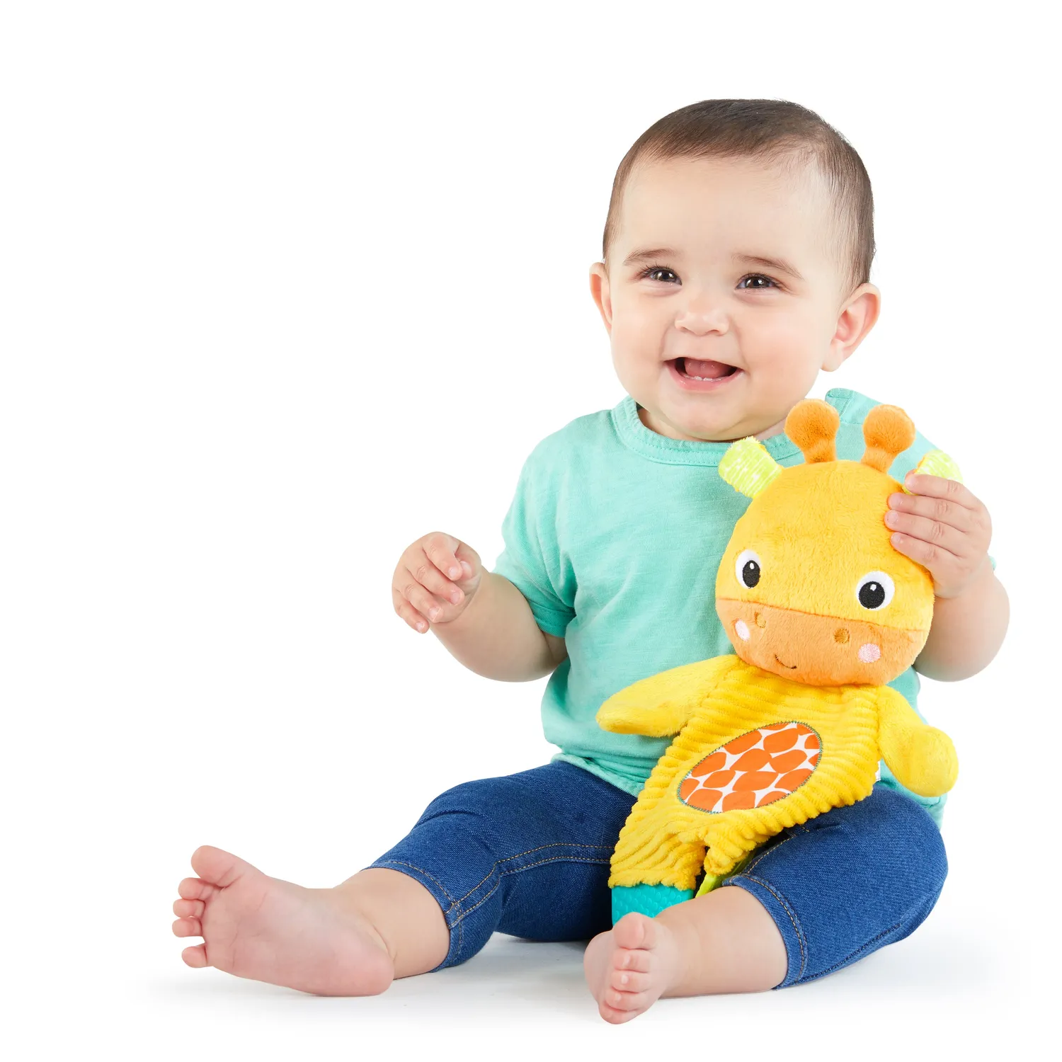 Bright Starts Snuggle & Teethe Beissring Giraffe Plüsch