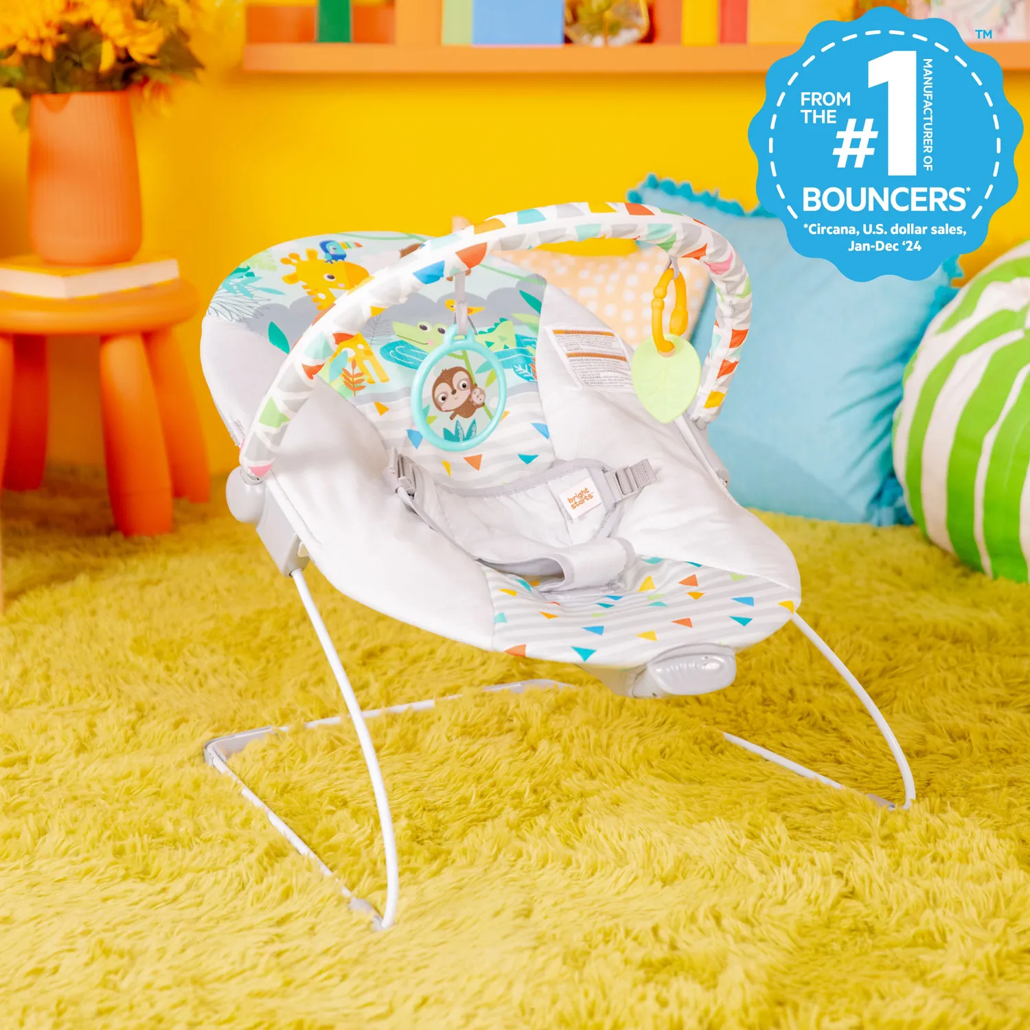 Bright Starts Safari Fun Babywippe mit Vibration