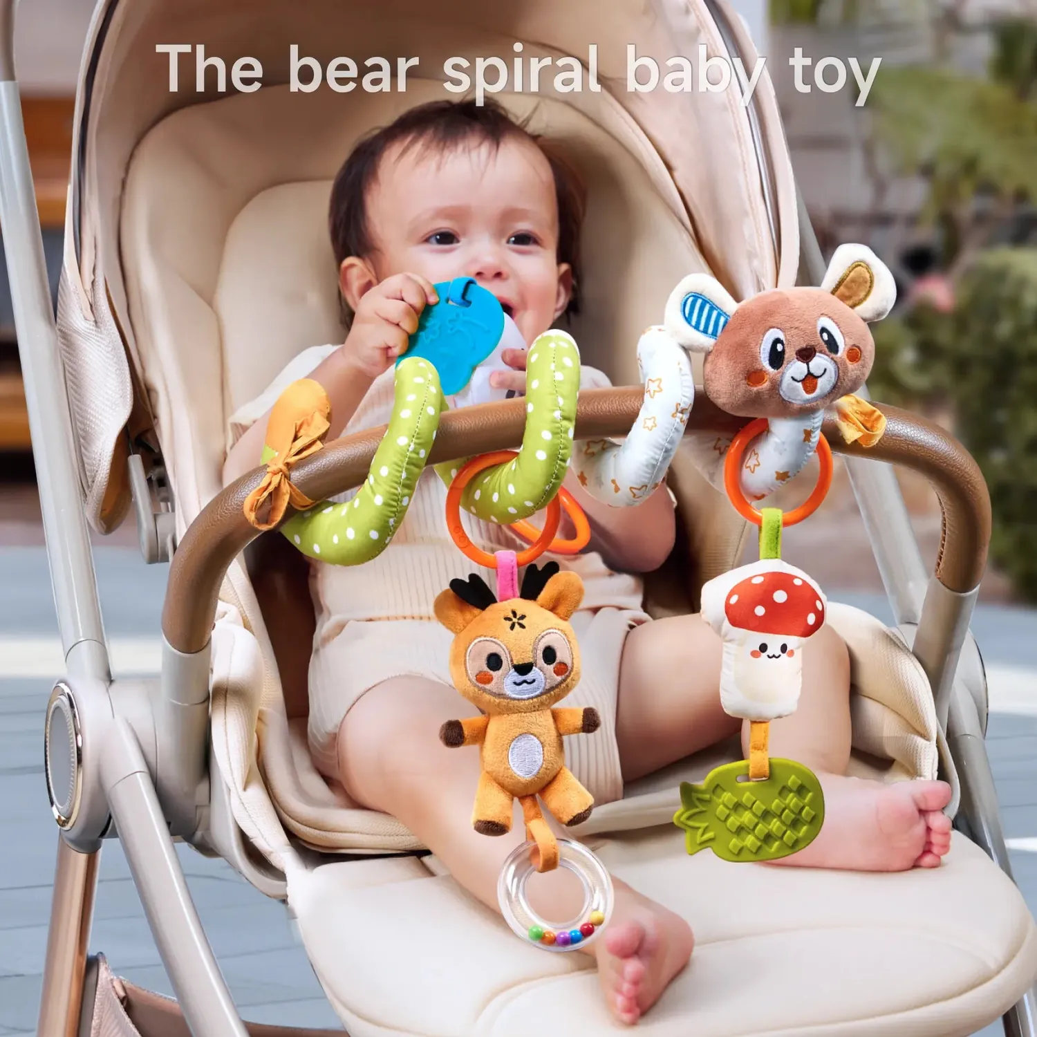 TUMAMA Bär Spirale Spielzeug Kinderwagen Rassel