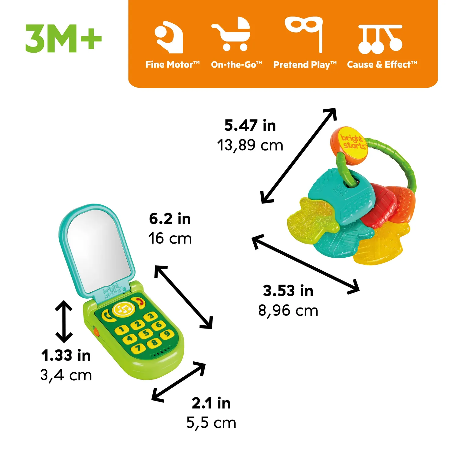 Bright Starts Morning Routine Spielset 2-teilig mit Beissschlüssel