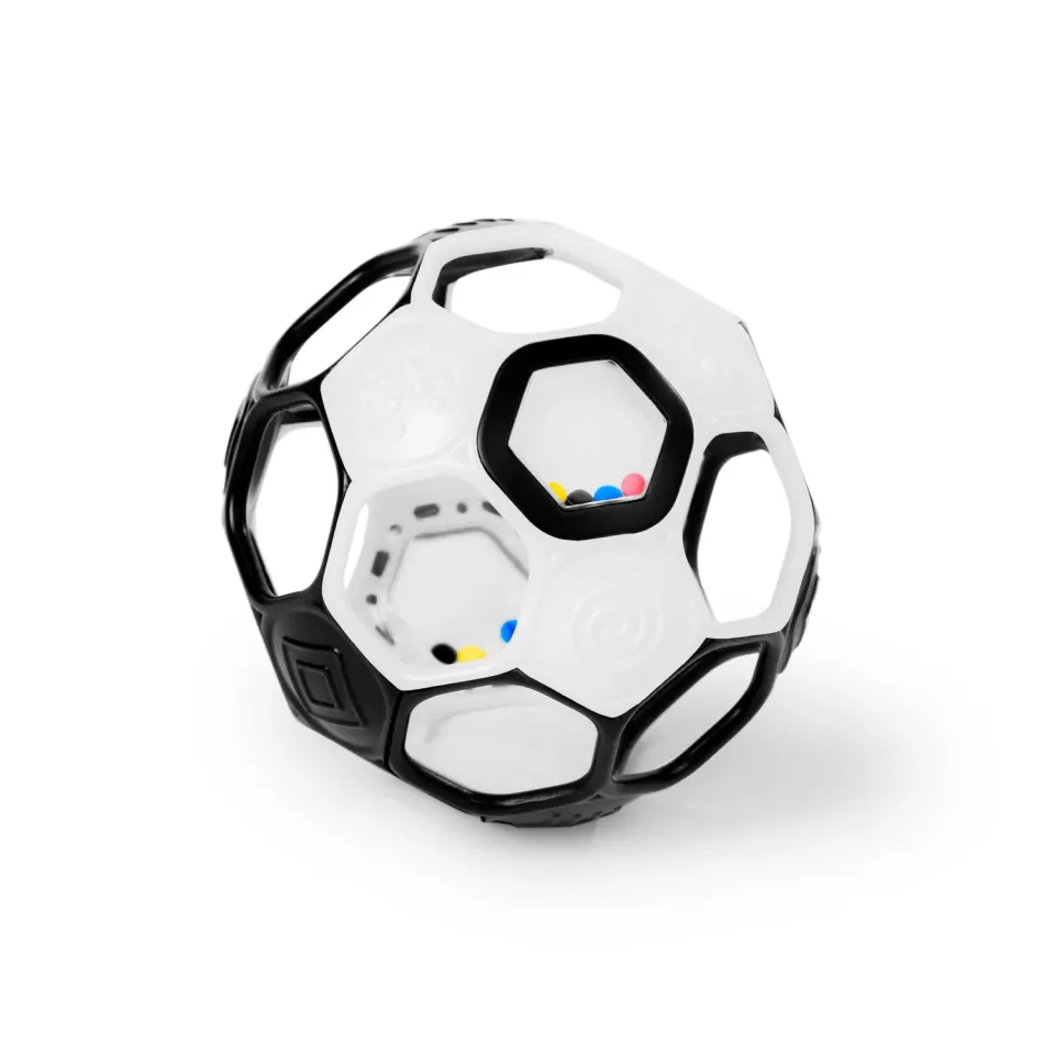 Bright Starts Oball Grippin Goals Rasselball Schwarz-Weiß mit Rassel
