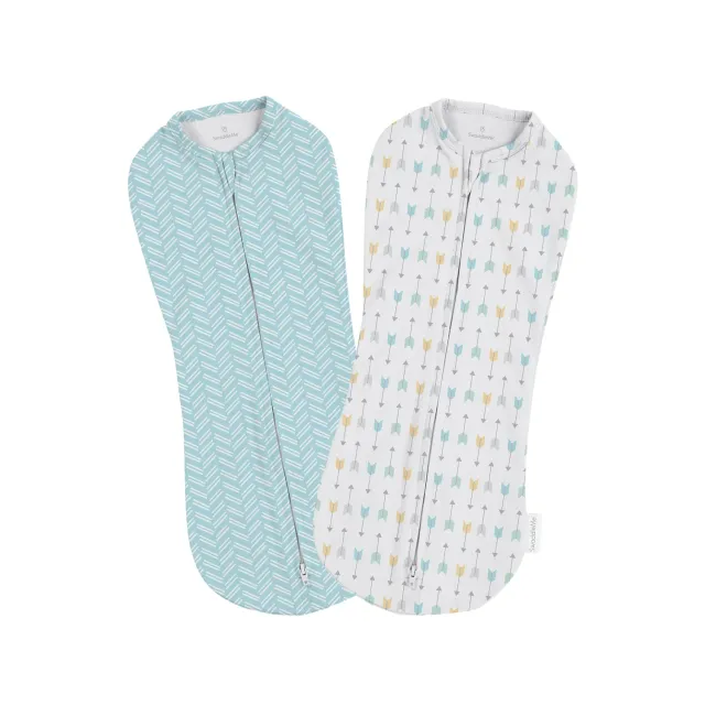 SwaddleMe Pod Pucksack Newborn 0-2 Monate Arrows 2er