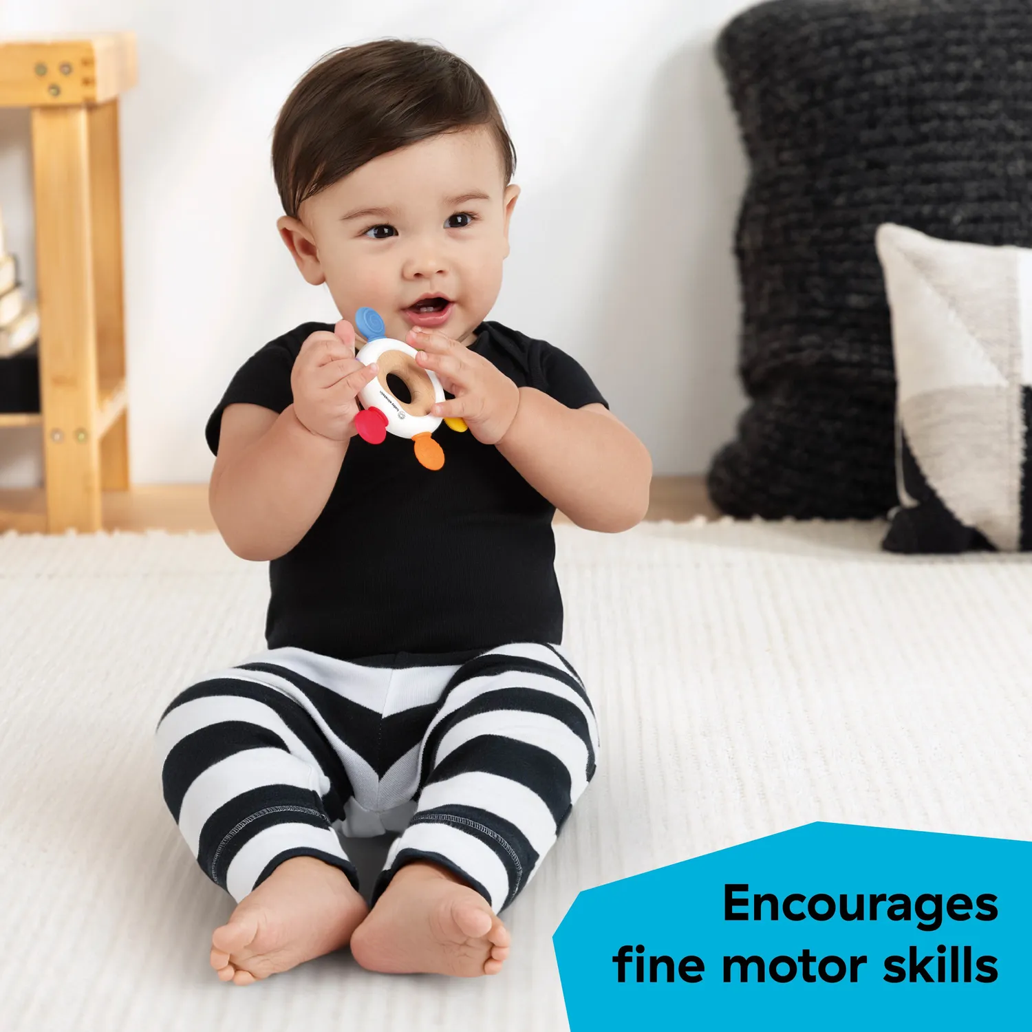 Baby Einstein Soothe Explore Beißring Holz Silikon ab 3 M