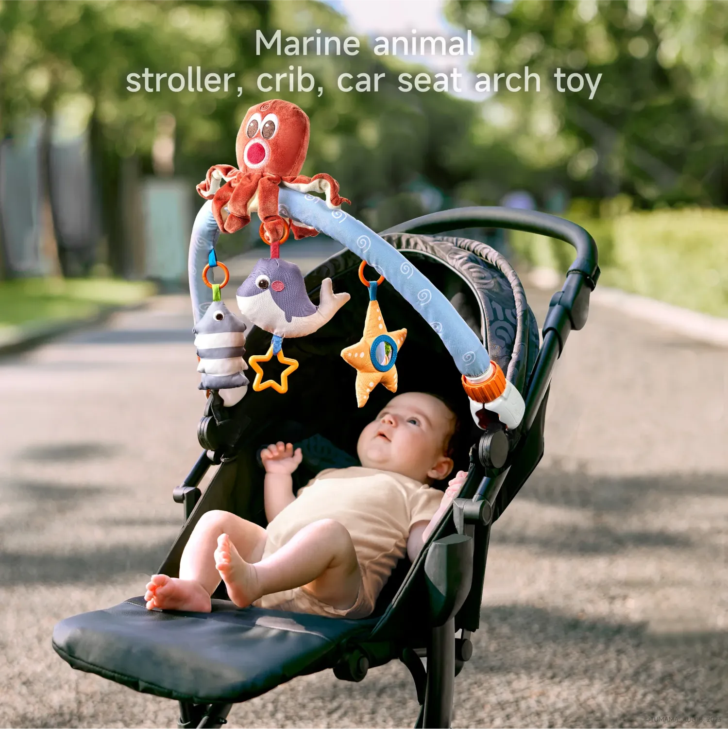 TUMAMA Ocean Spielbogen Kinderwagen Krippe Rasseln