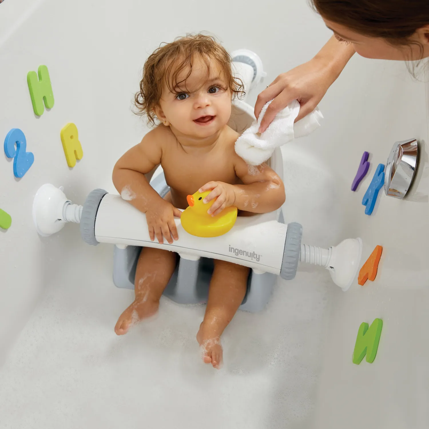 Ingenuity My Bath Seat Badesitz Grau für Badewanne 5-10 Monate