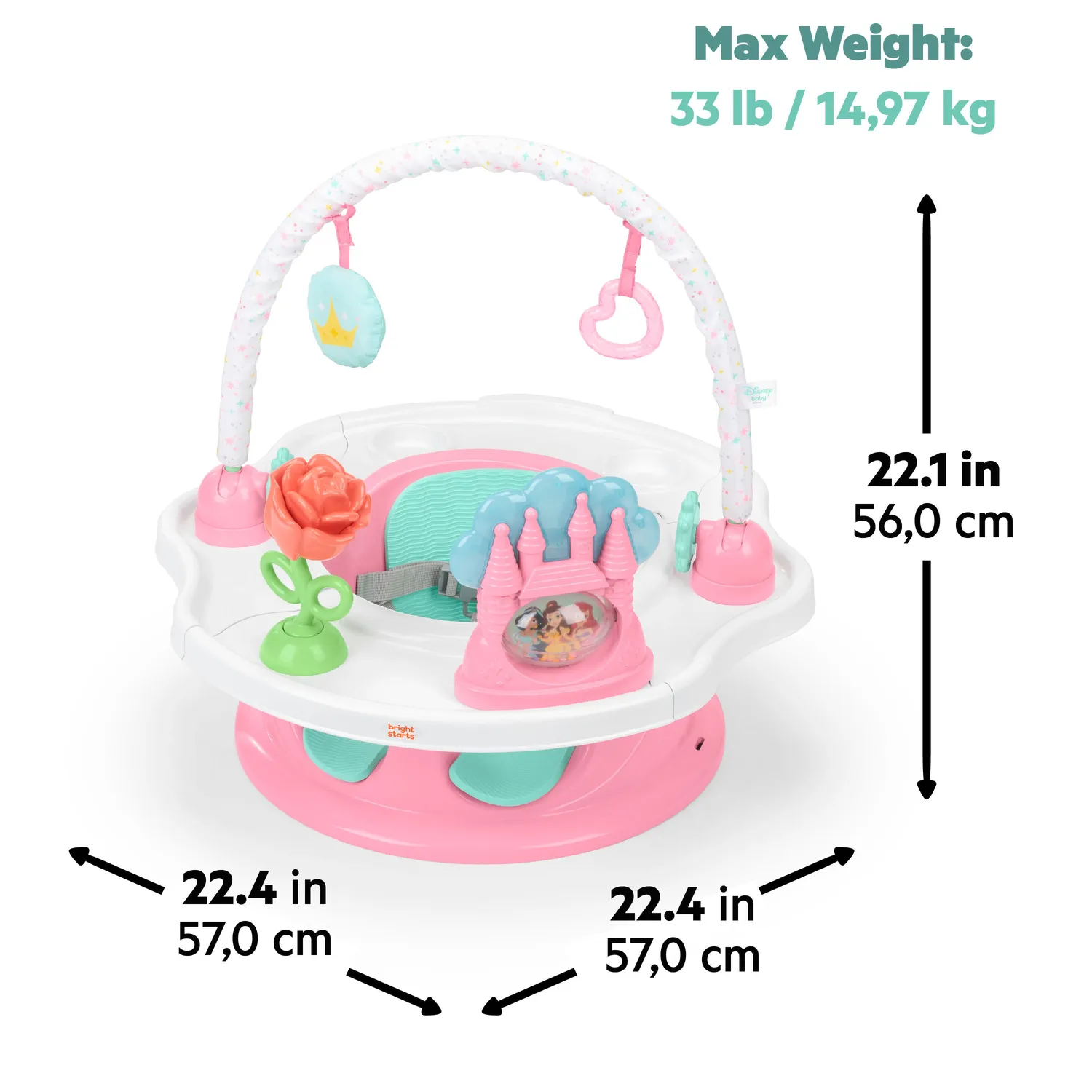 Bright Starts Disney Princess SuperSeat 3-in-1 Babysitz