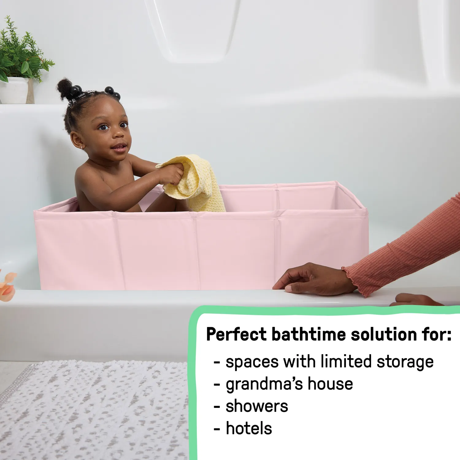Ingenuity Tuckaway Kleinkind Badewanne Pink faltbar