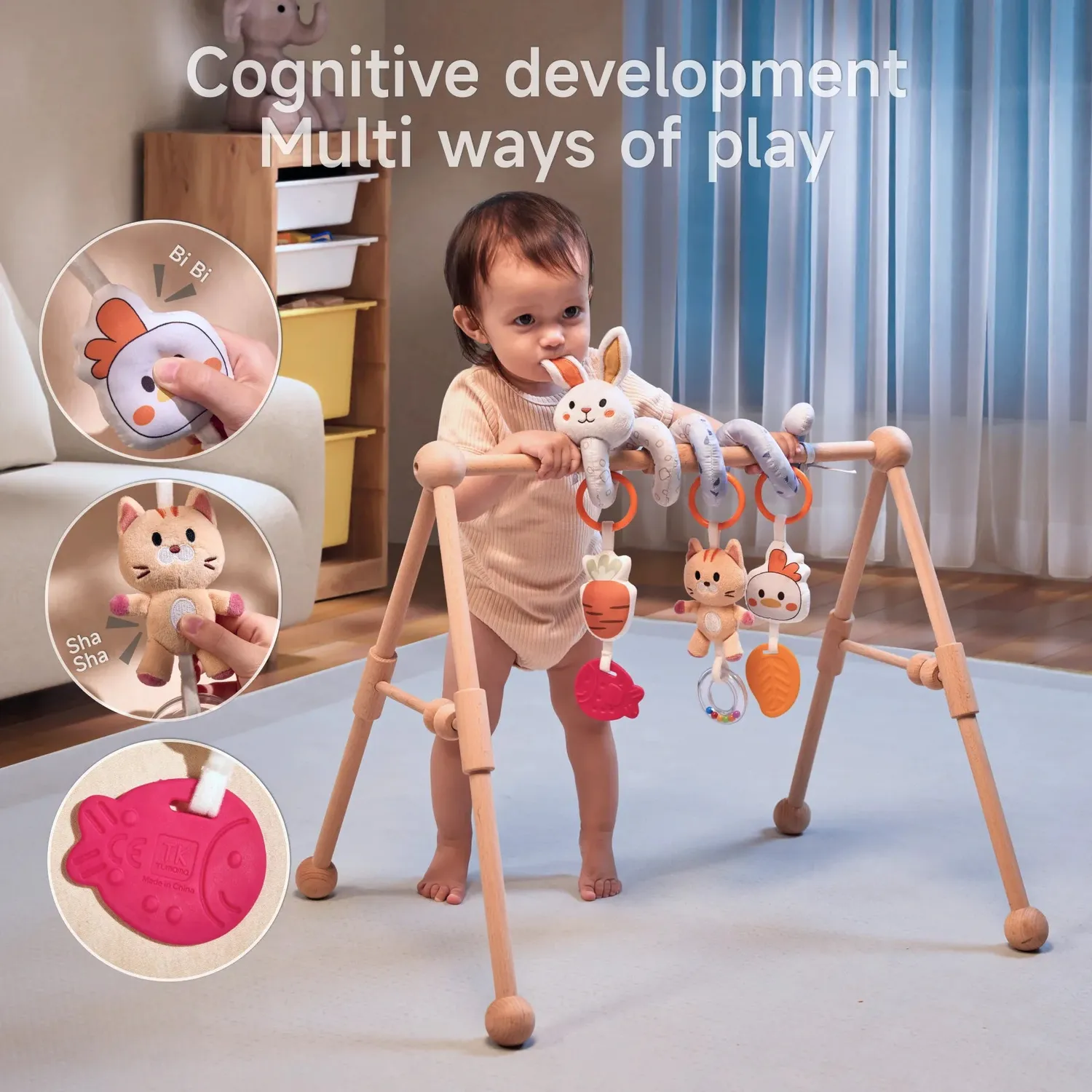 TUMAMA Hase Spirale Activity-Spielzeug Kinderwagen