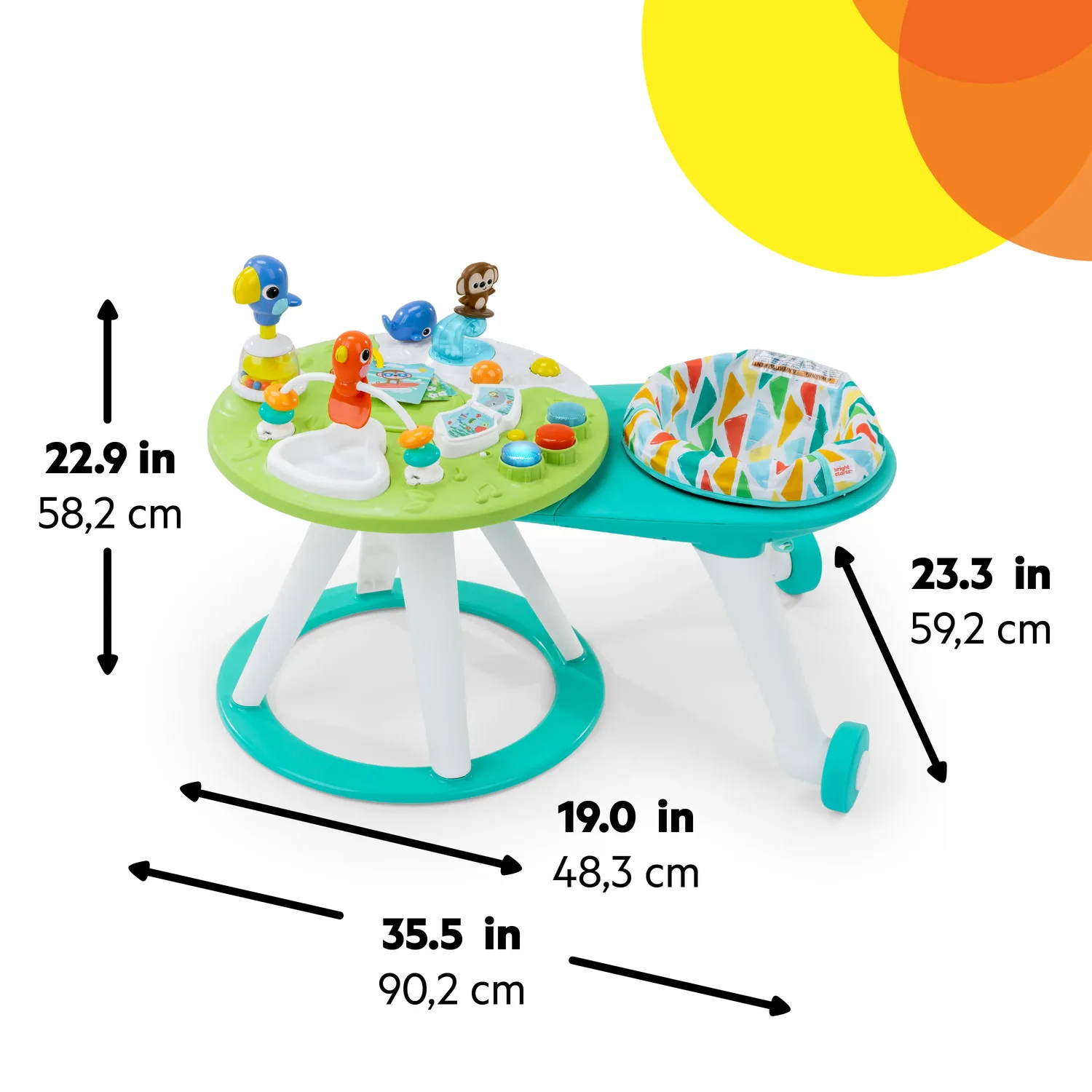 Bright Starts Around We Go 2-in-1 Aktivcenter Playful Paradise