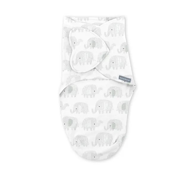 SwaddleMe Monogram Pucktuch Scribble Elephant 1er S/M