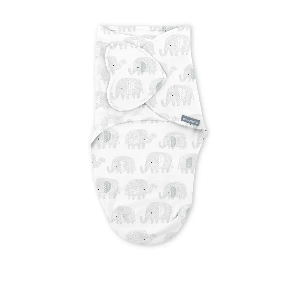 SwaddleMe Monogram Scribble Elephant Pucksack 0-3 Monate 1 Stück Baumwolle