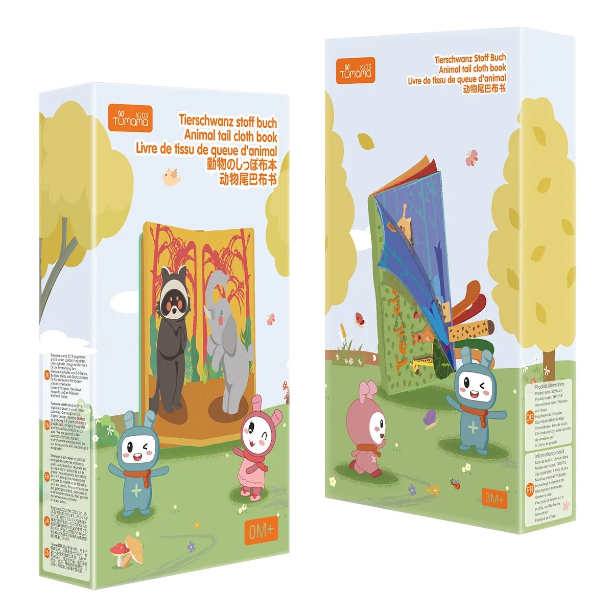 TUMAMA TM107-A Stoffbuch Baby Knisterbuch Tierschwänze
