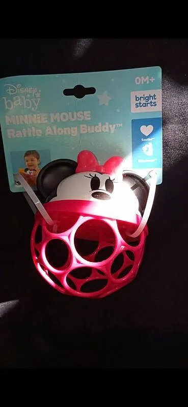 Disney Baby Minnie Mouse Rattle Along Buddy Rassel Pink BPA-frei