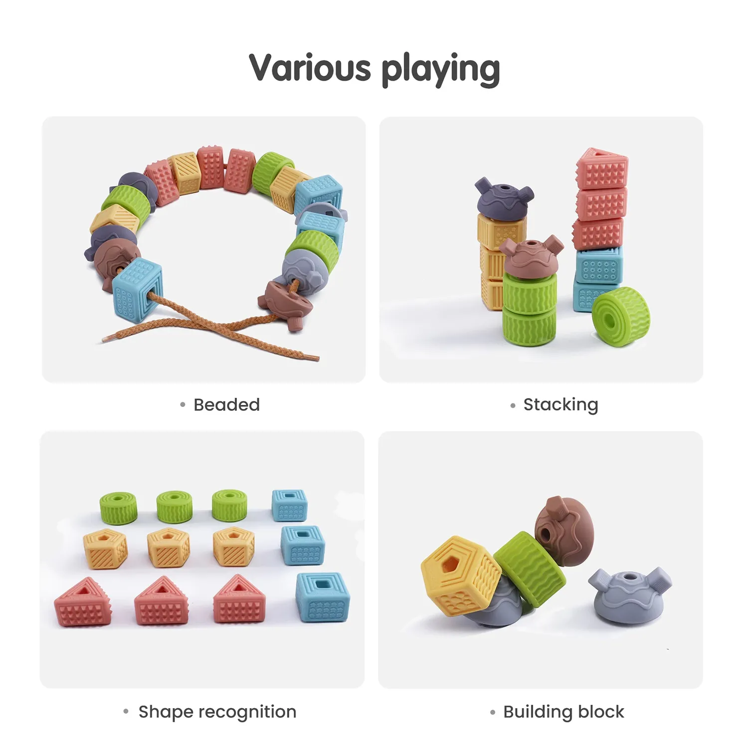 TUMAMA Soft Stacking Blocks Stapelspiel 18-tlg Baby