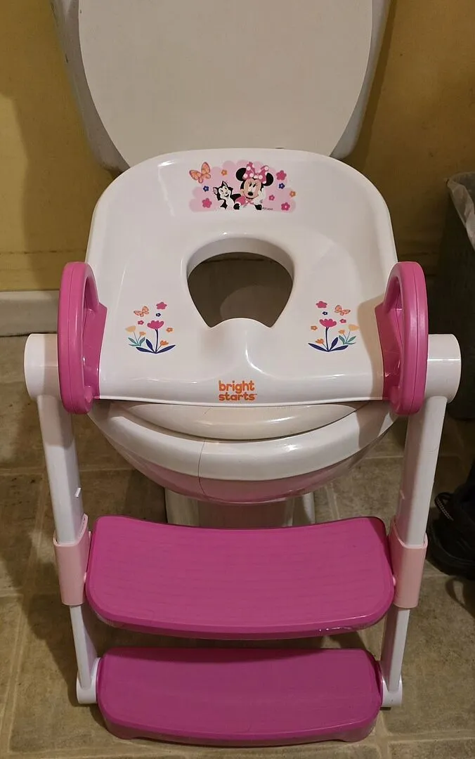 Bright Starts Minnie Töpfchensitz mit Leiter rosa faltbar