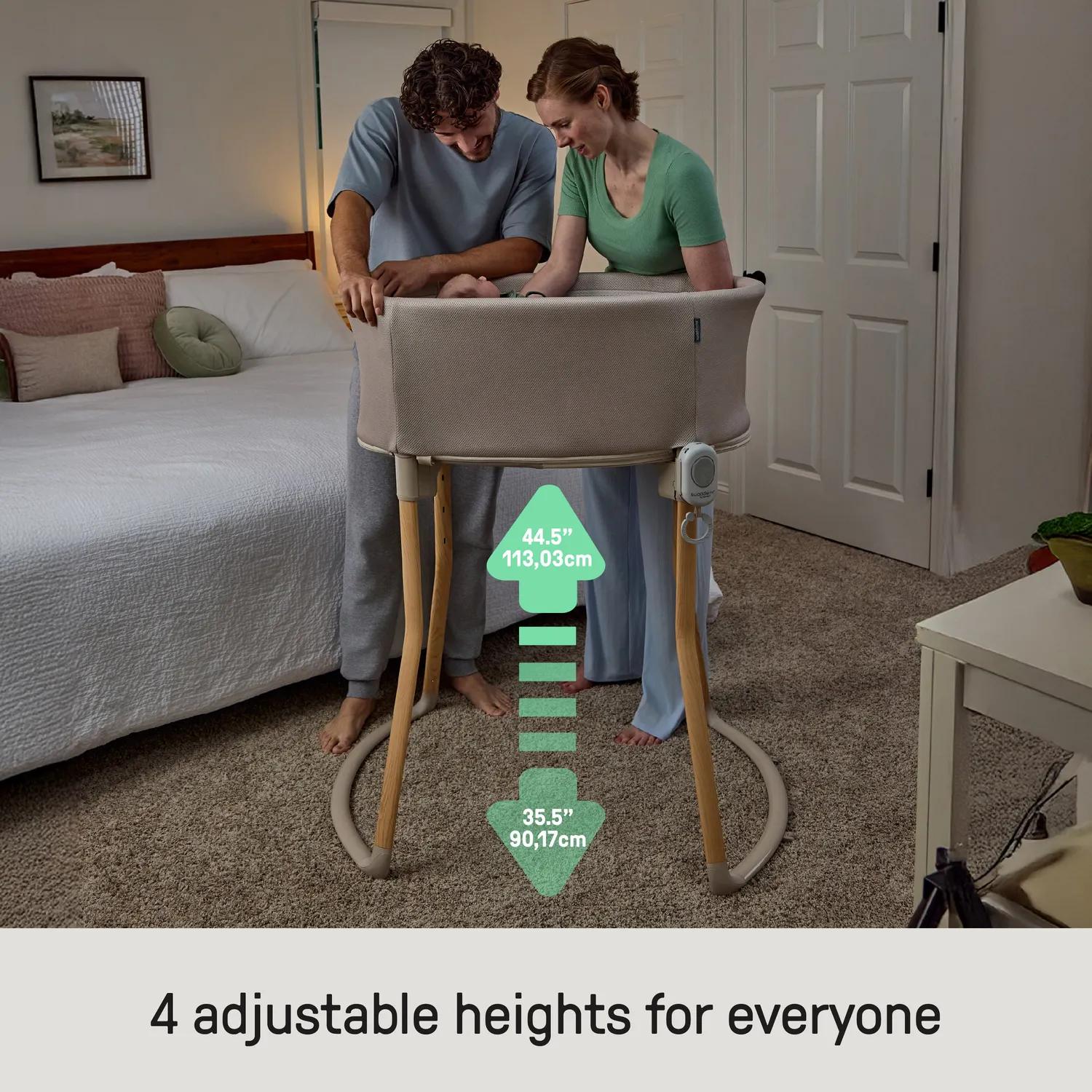 SwaddleMe by Ingenuity Right Height Beistellbett Sand