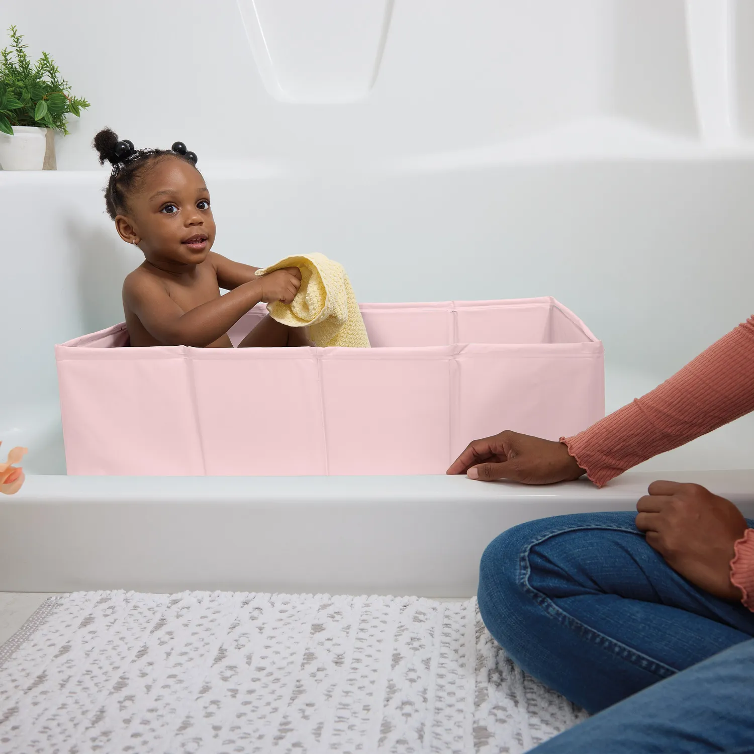 Ingenuity Tuckaway Kleinkind Badewanne Pink faltbar
