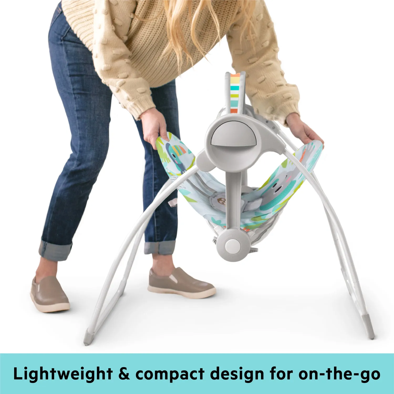 Bright Starts Rainforest Vibes Babyschaukel 6-Stufen faltbar