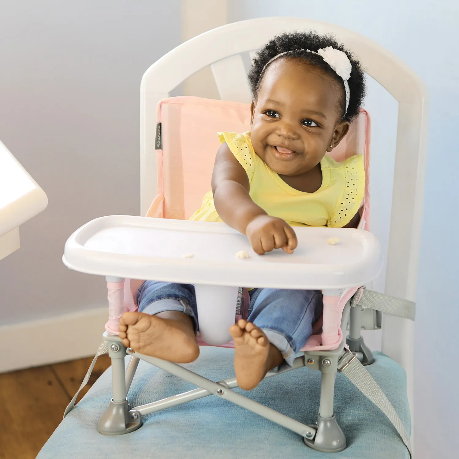 Summer Pop ‘N Sit Eat ‘N Play Boostersitz Pink faltbar