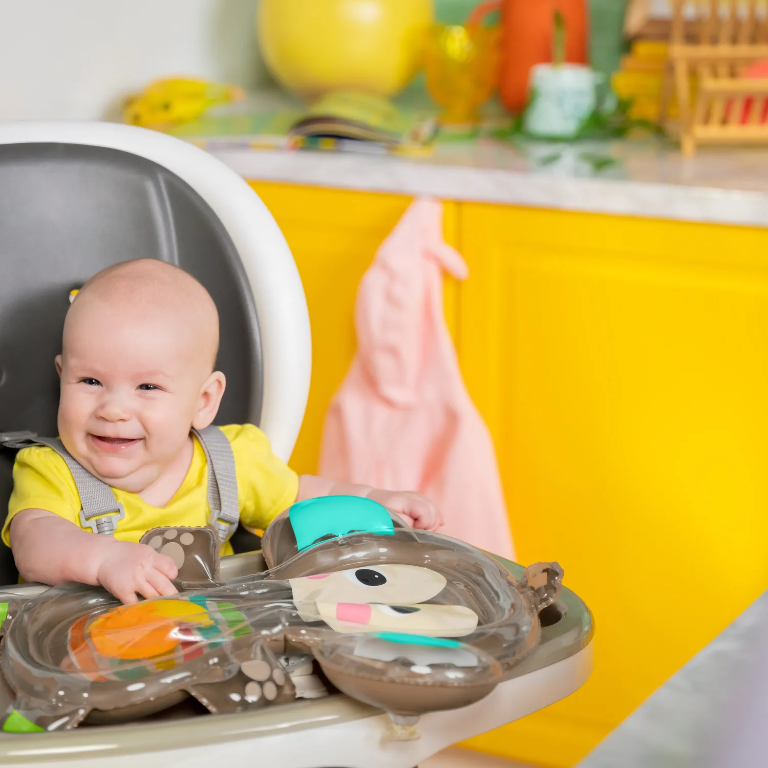 Bright Starts Hungry Monkey Tummy Time Wassermatte Wasser