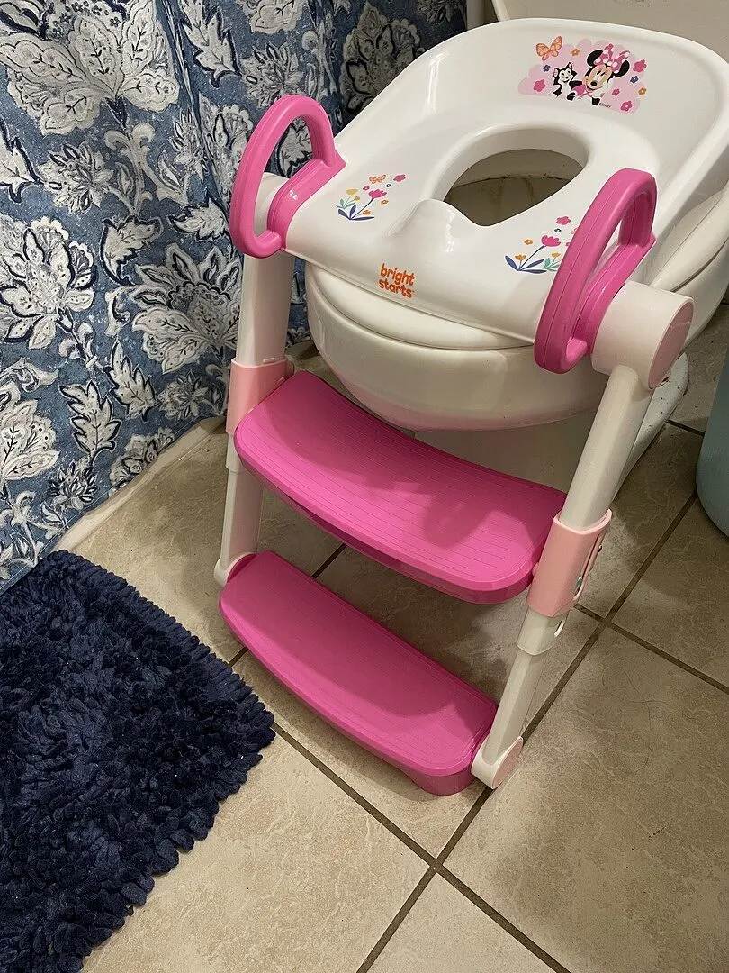 Bright Starts Minnie Töpfchensitz mit Leiter rosa faltbar