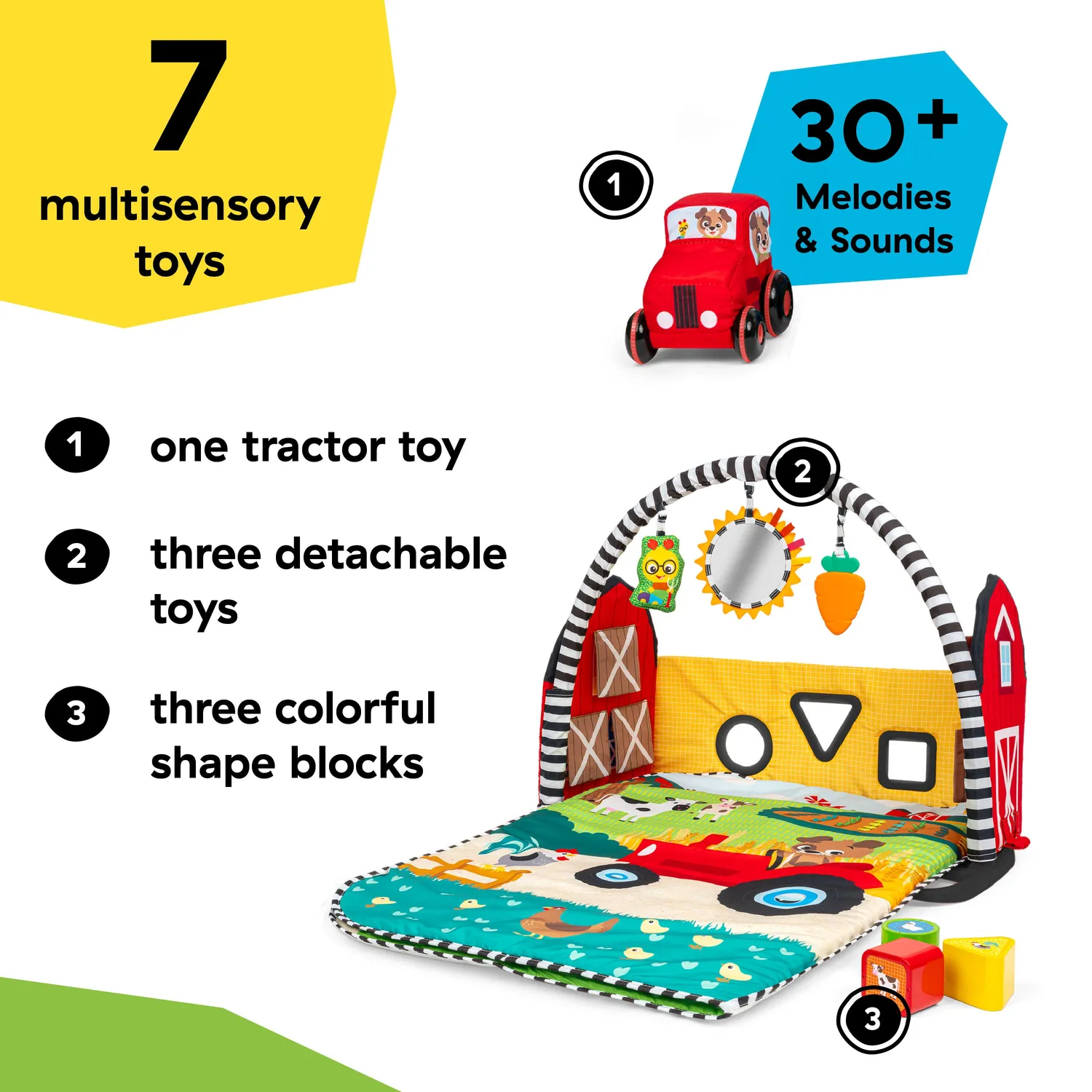 Baby Einstein Farm Explorers Busy Barnyard Spieldecke 4-in-1
