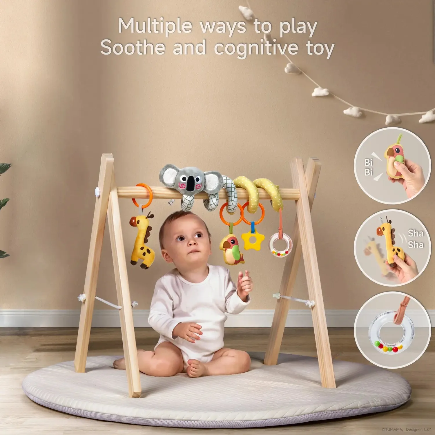 TUMAMA Koala Spirale Anhänger Kinderwagen Rassel