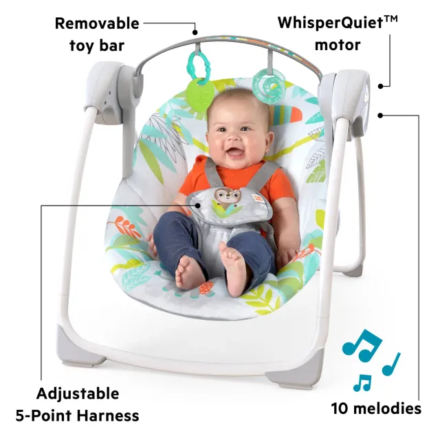 Bright Starts Rainforest Vibes Babyschaukel 6-Stufen faltbar