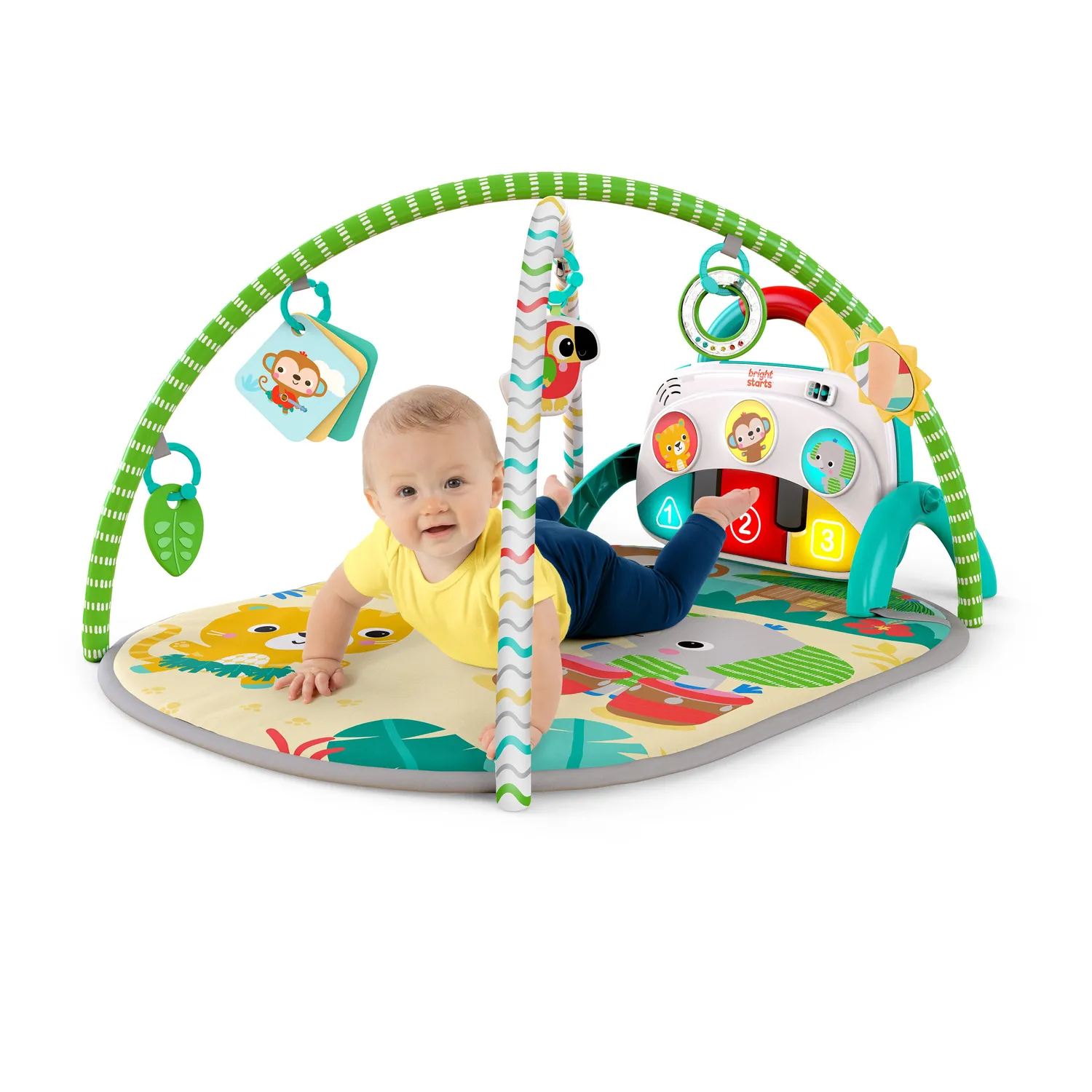 Bright Starts Groovin Kicks 4-in-1 Piano Spieldecke Safari