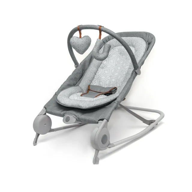 Summer by Ingenuity 2-in-1 Bouncer Rocker Wippe Grau Vibration