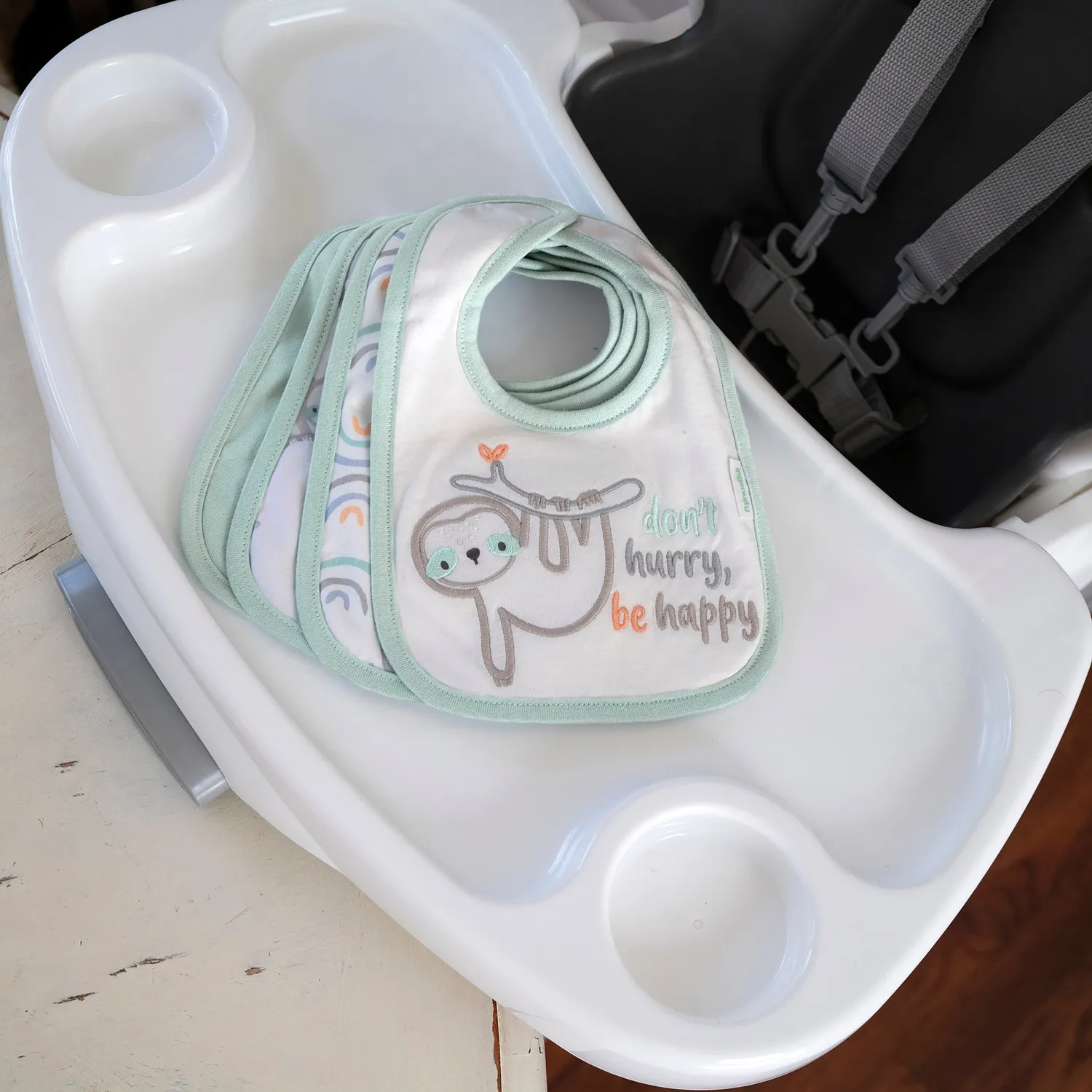 Ingenuity Easy Eater Lätzchen 4er Canopy aus Baumwolle